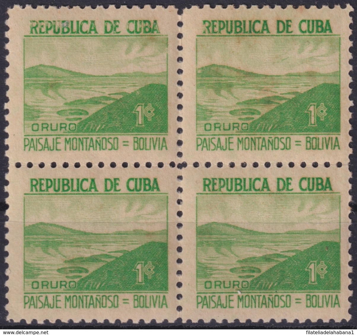 1937-344 CUBA REPUBLICA 1937 Ed.306 1c LM BOLIVIA WRITTER & ARTIST. ESCRITORES Y ARTISTAS. - Nuovi