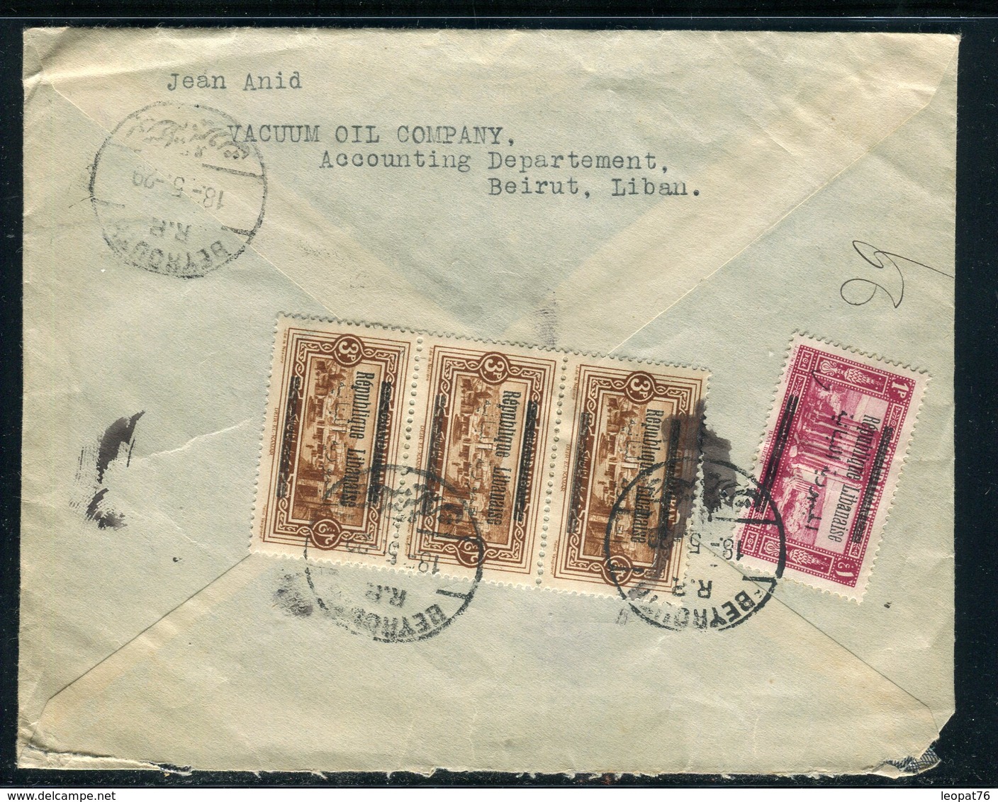 Grand Liban - Affranchissement De Beyrouth Sur Enveloppe En Recommandé Pour La France En 1929 - Réf N 8 - Brieven En Documenten