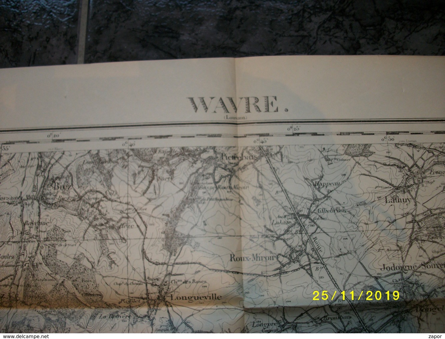 Carte Topographique De Waver - Wavre (Bierges - Bonlez - Dongelberg - Longchamps - Liernu - Chastre) - Topographical Maps