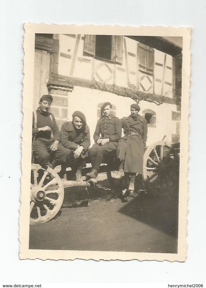Photographie Guerre 1940  21 Bca Gambsheim ? Alsace 67 Bas Rhin - Photo 8,8x6, Cm Env - Krieg, Militär
