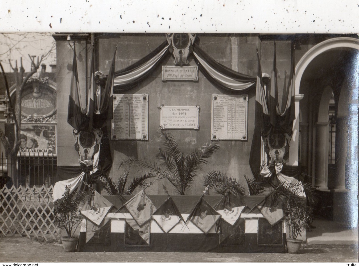 AVIGNON MONUMENT DU 7 EME REGIMENT DU GENIE (CARTE PHOTO ) - Avignon