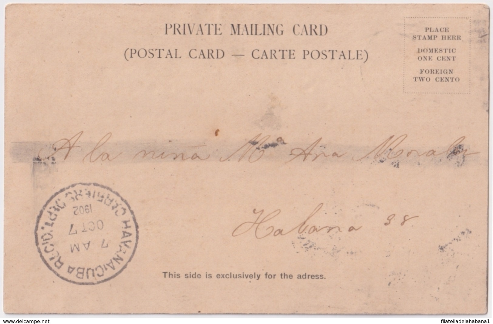 1902-FDC-32 CUBA REPUBLICA 1902 FDC 7 OCT POSTCARD INDIAN FOUNT FIRST REPUBLIC STAMP. - Nuovi