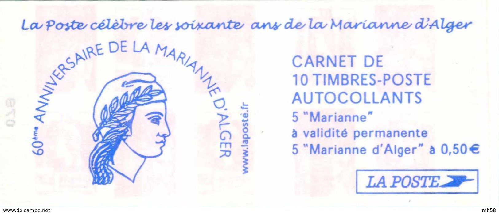 FRANCE - Carnet Mixte Date 10.09.04 - TVP Luquet RF 0,50 € Marianne Alger Rouge - YT 1512 / Maury 547 - Autres & Non Classés