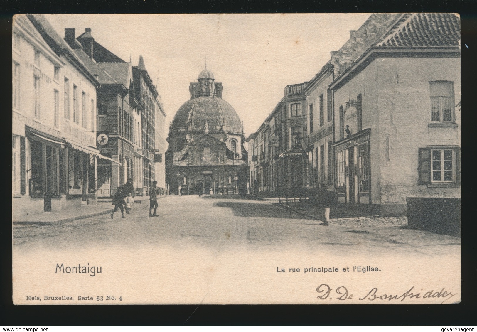 MONTAIGU  LA RUE PRINCIPALE ET L'EGLISE  !!! KLEINE INKEPING MIDDEN BOVENAAN - Scherpenheuvel-Zichem