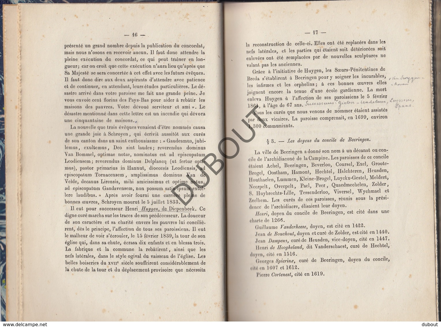 BERINGEN Notices Sur La Bonne Ville De Beeringen - Uit Les églises Du Diocèse De Liége - J. Daris Deel 3 1873 (R507) - Antiguos