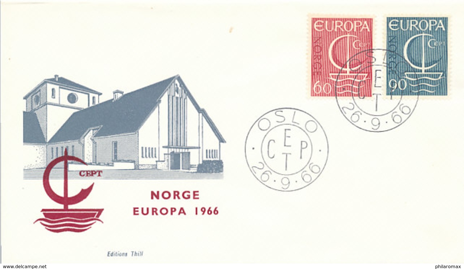 DC-2068 FDC EUROPA CEPT 1966 - NORWAY - 1966