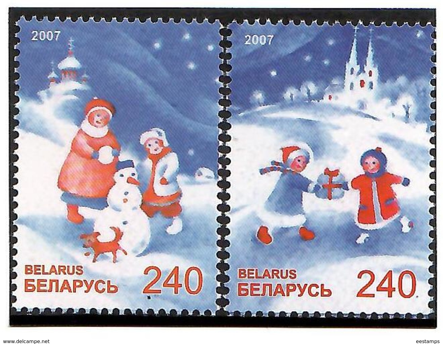 Belarus 2007 . Christmas II. 2v: 240, 240.    Michel # 686-87 - Belarus