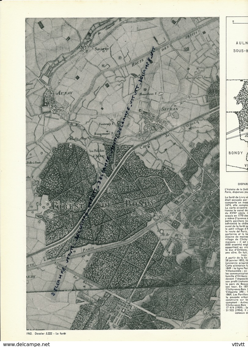 Photo (1962), Disparition De La Forêt De Bondy, Livry-Gargan, Le Raincy, Clichy-sous-Bois, Sevran, Pavillons-sous-Bois - Non Classés