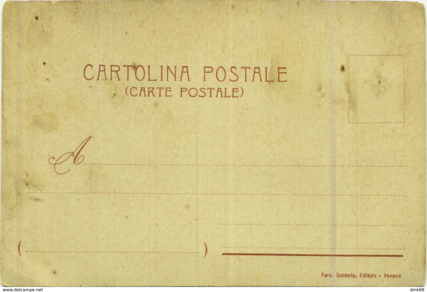 G. ANGIOLINI SIGNED 1910s POSTCARD - POPOLANA DI VENEZIA - EDIT. GOBBATO (BG706) - Other & Unclassified