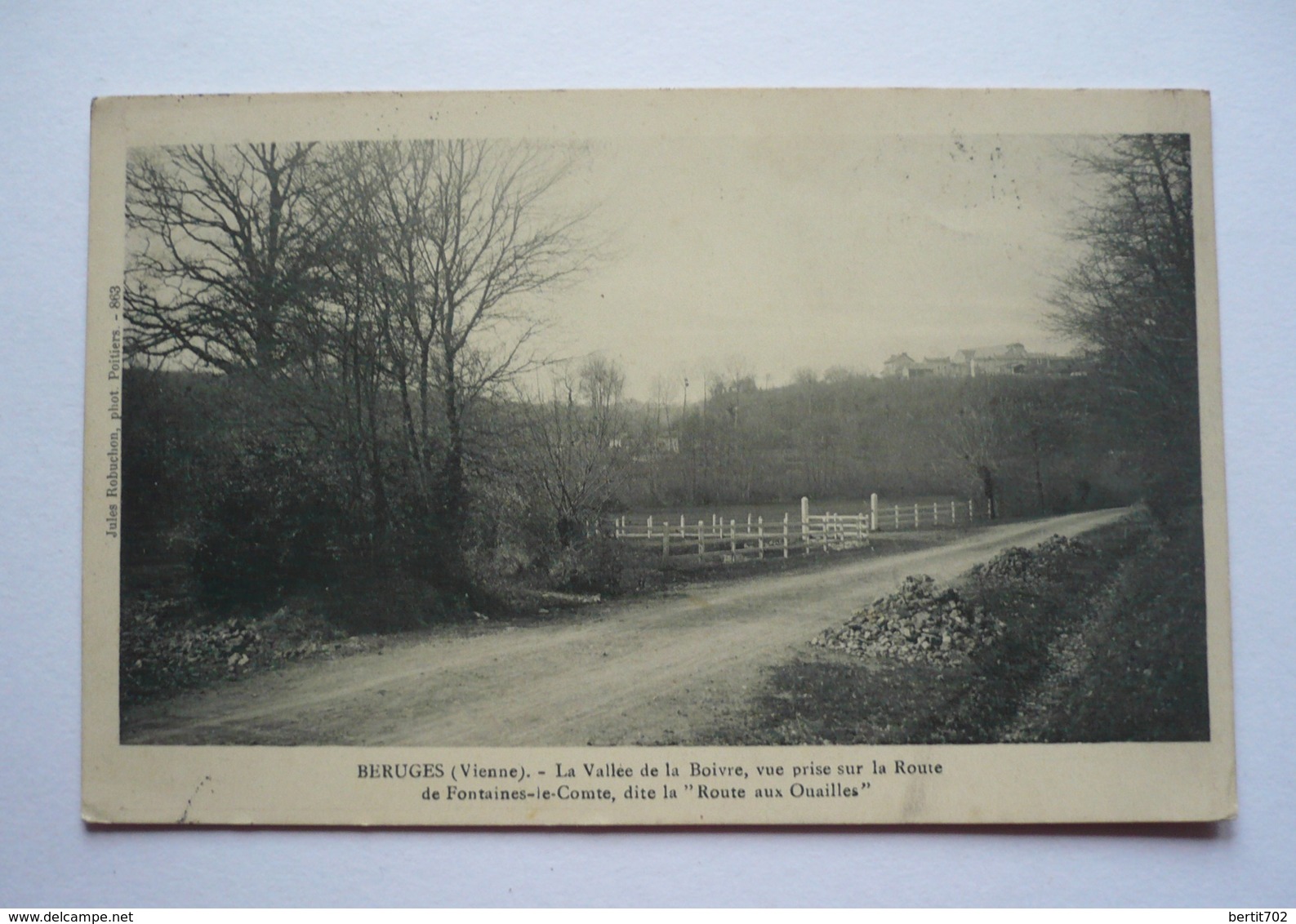 86 - BERUGES - La Vallée De La Boivre  - Route De FONTAINE LE COMTE  Dite  " La Route Aux Ouailles" - Autres & Non Classés