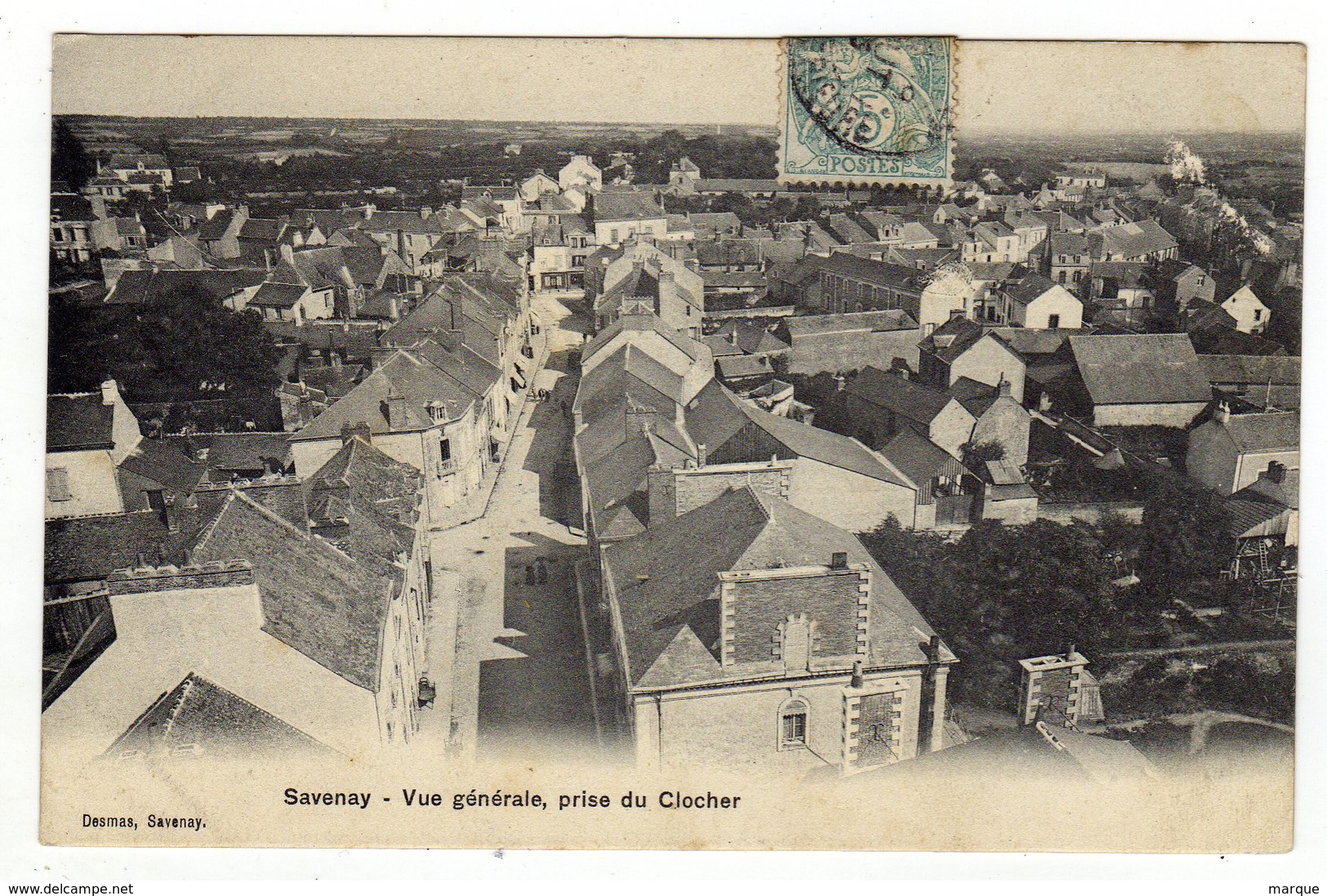 Cpa SAVENAY Vue Générale Prise Du Clocher - Savenay