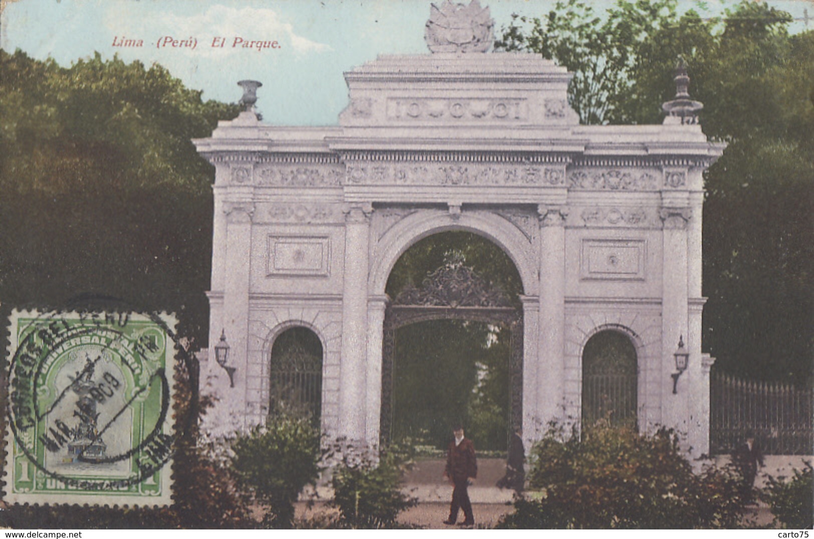 Amérique - Pérou Peru - Lima - El Parque - Matasellos 1909 - Pérou