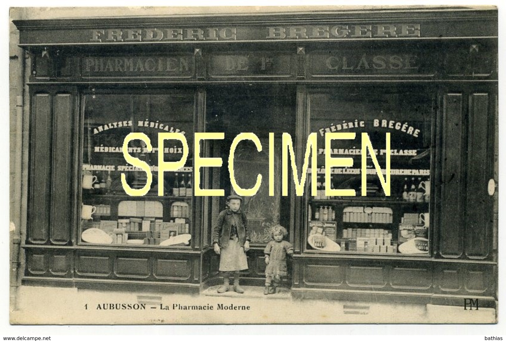 AUBUSSON. PHARMACIE Moderne BREGERE. Carte Rare!!! - Aubusson