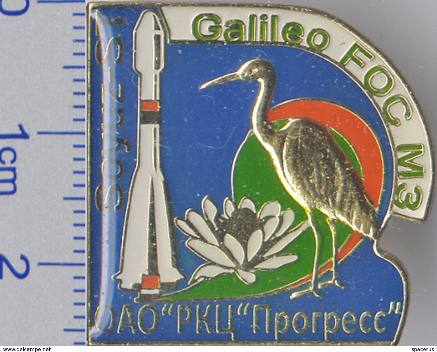 214 Space Russia Pin. The Galileo Project. Soyuz-ST. Satellite FOC М3. Heron. Kourou - Space