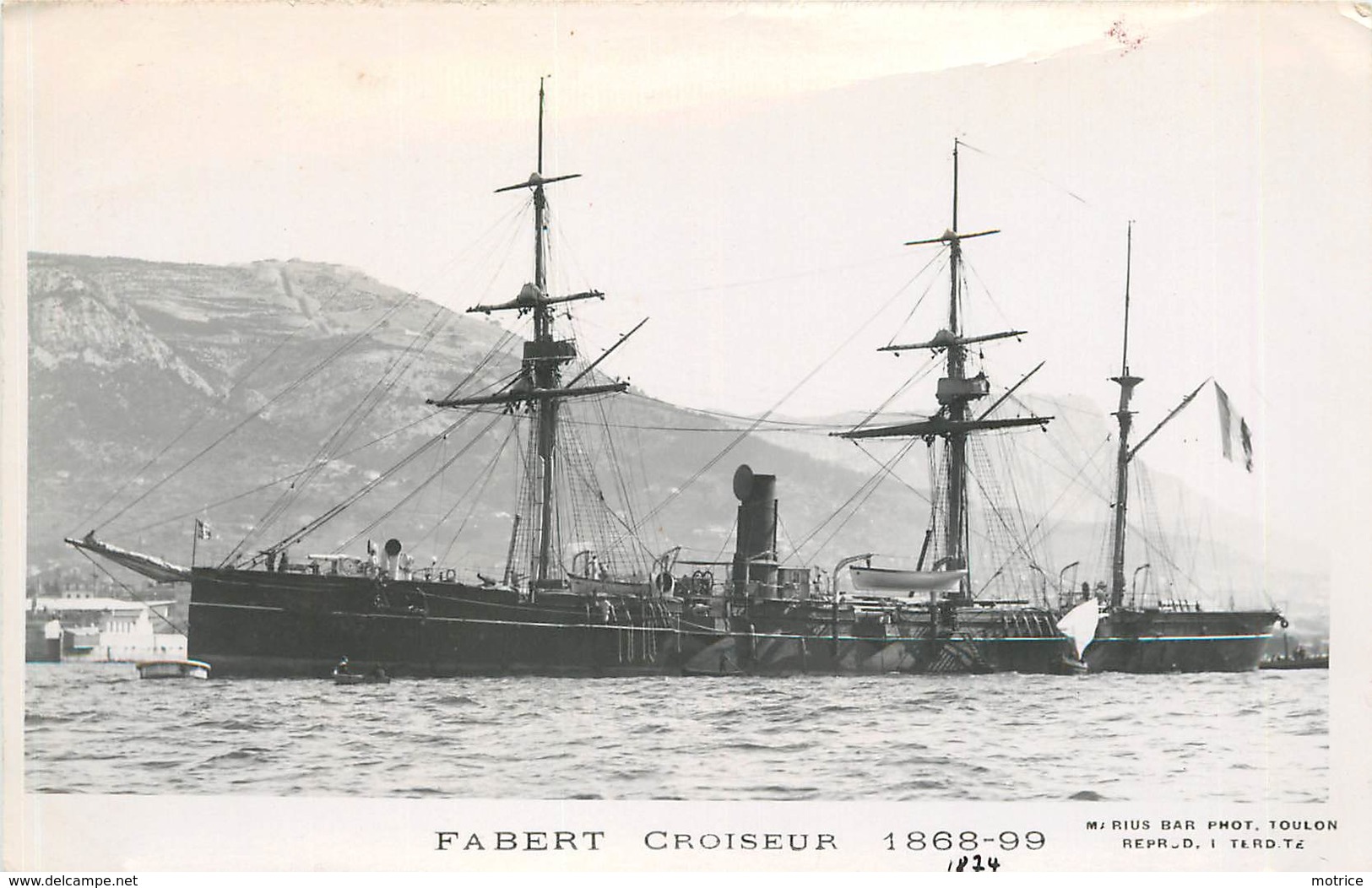 BATEAUX DE GUERRE - Croiseur  "Fabert"  (éditeur Marius Toulon). - Warships