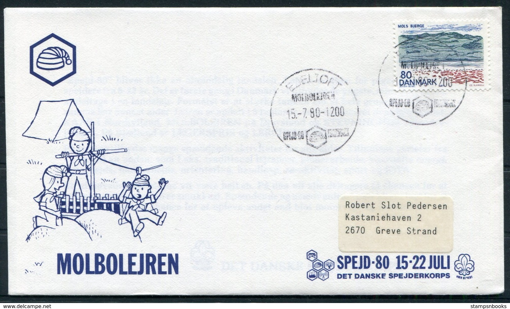 1980 Denmark X 5 Det Danske Spejderkorps Scout Covers. - Covers & Documents