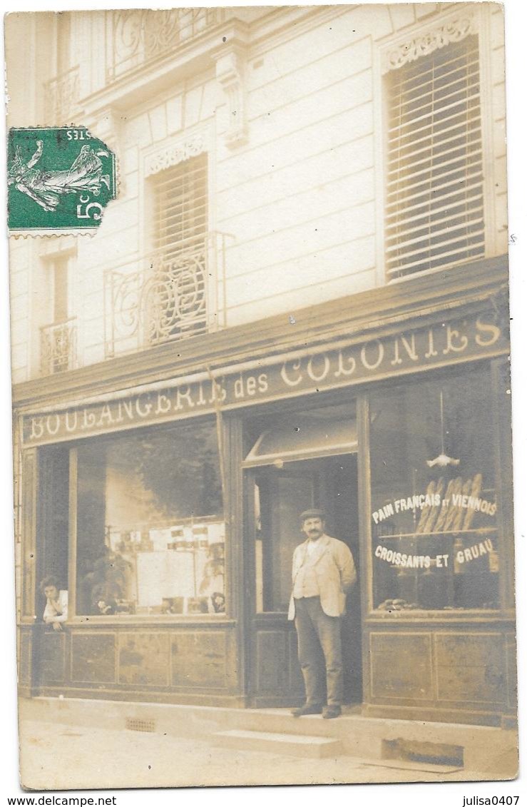 ALFORTVILLE (94) Carte Photo Devanture Boulangerie Des Colonies Rue De Flore - Alfortville