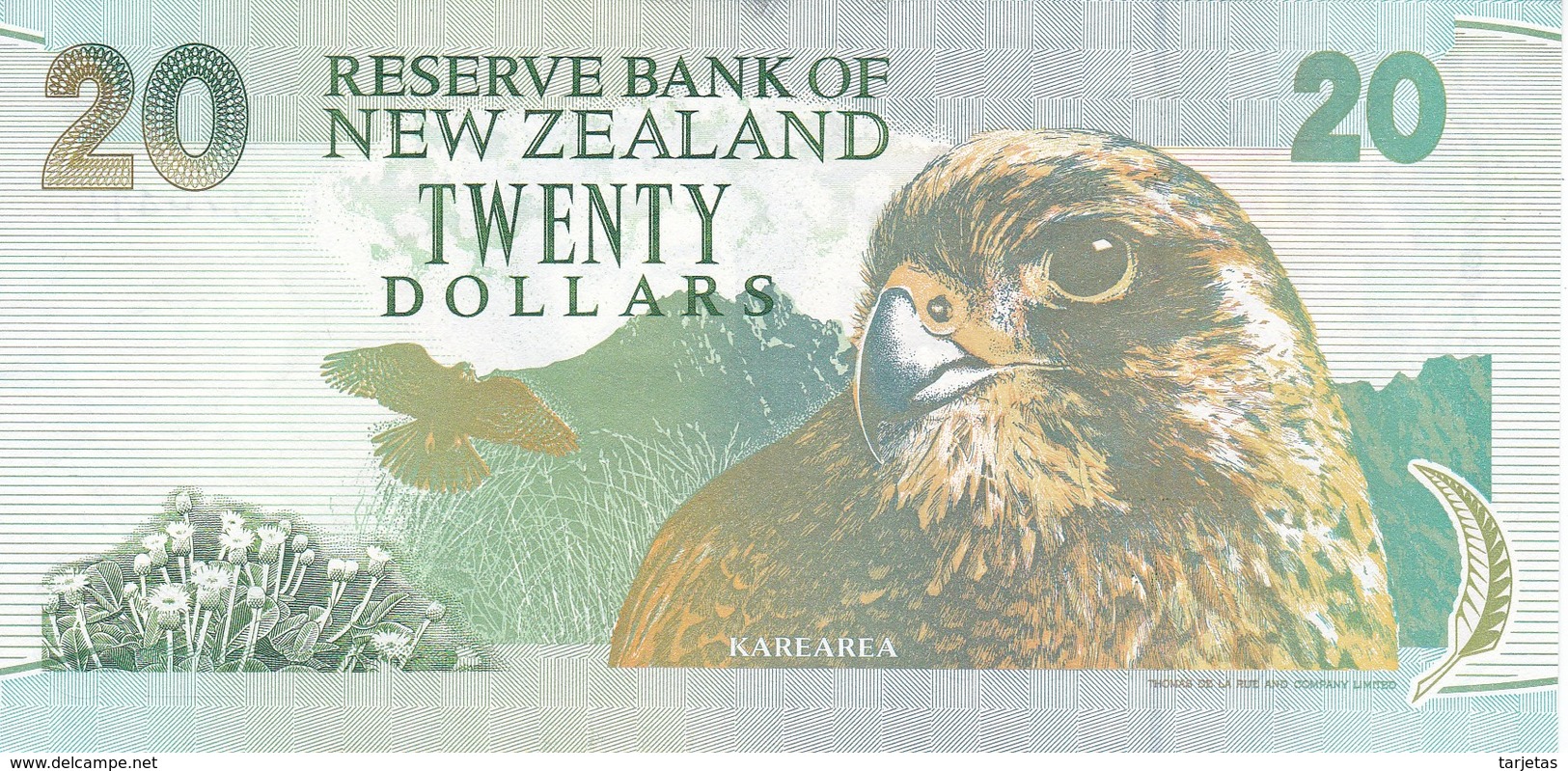 BILLETE DE NUEVA ZELANDA DE 20 DOLLARS DEL AÑO 1993 CALIDAD EBC (XF) (AGUILA-EAGLE) (BANKNOTE) - Nueva Zelandía