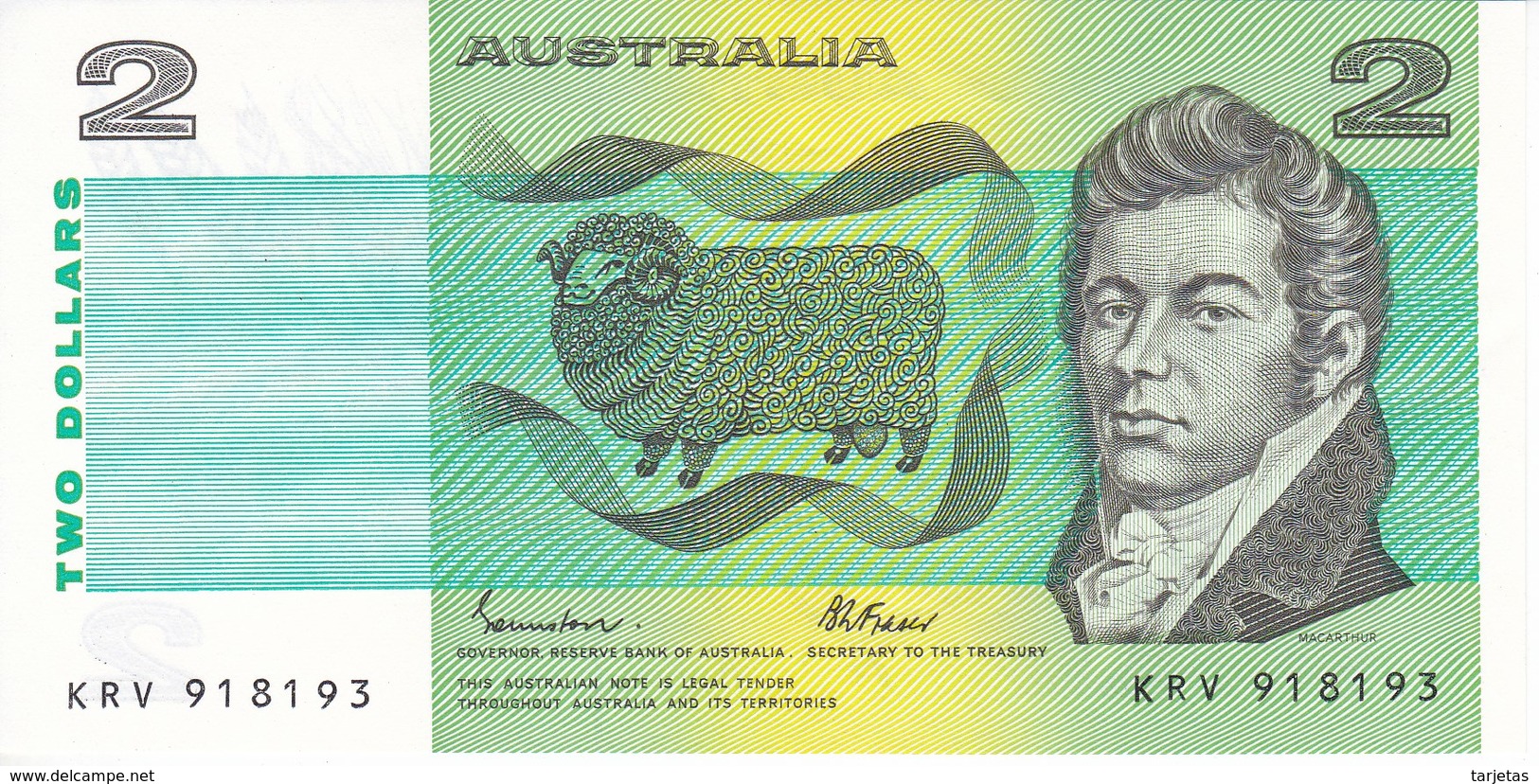 BILLETE DE AUSTRALIA DE 2 DOLLARS DEL AÑO 1985 SIN CIRCULAR   (BANKNOTE) UNCIRCULATED - 1974-94 Australia Reserve Bank (paper Notes)