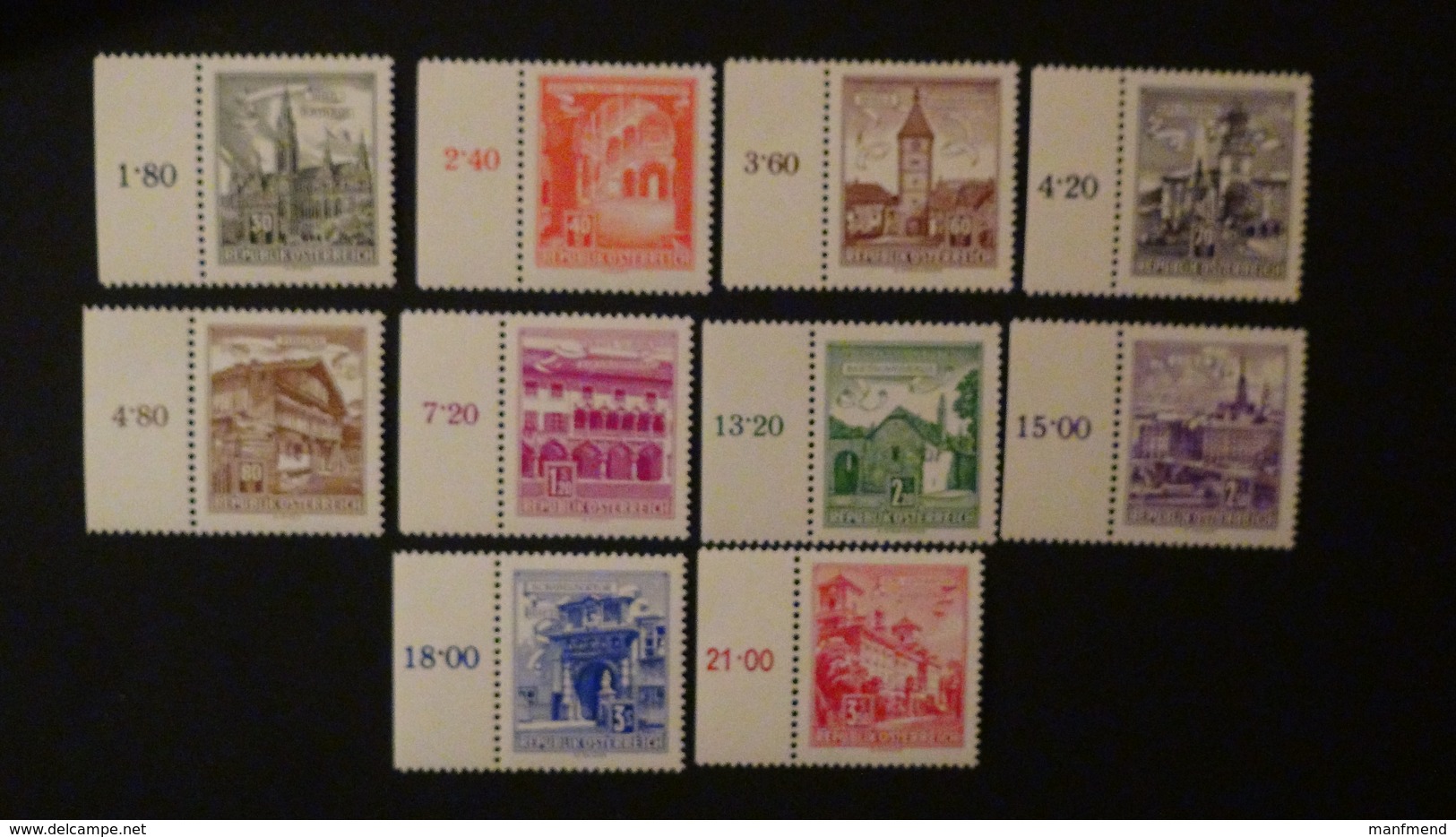 Austria - 1962 - Mi:AT 1111-20 - Yt:AT 950-9**MNH - Look Scan - Ungebraucht