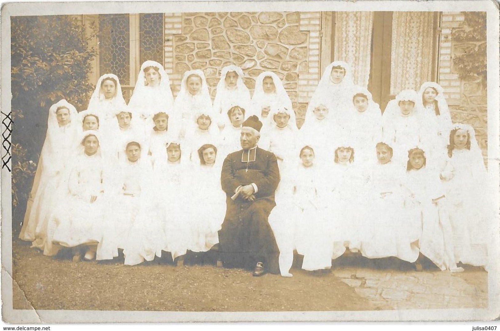 VILLIERS SUR MARNE (94) Carte Photo Groupe De Communiantes Gros Plan - Villiers Sur Marne