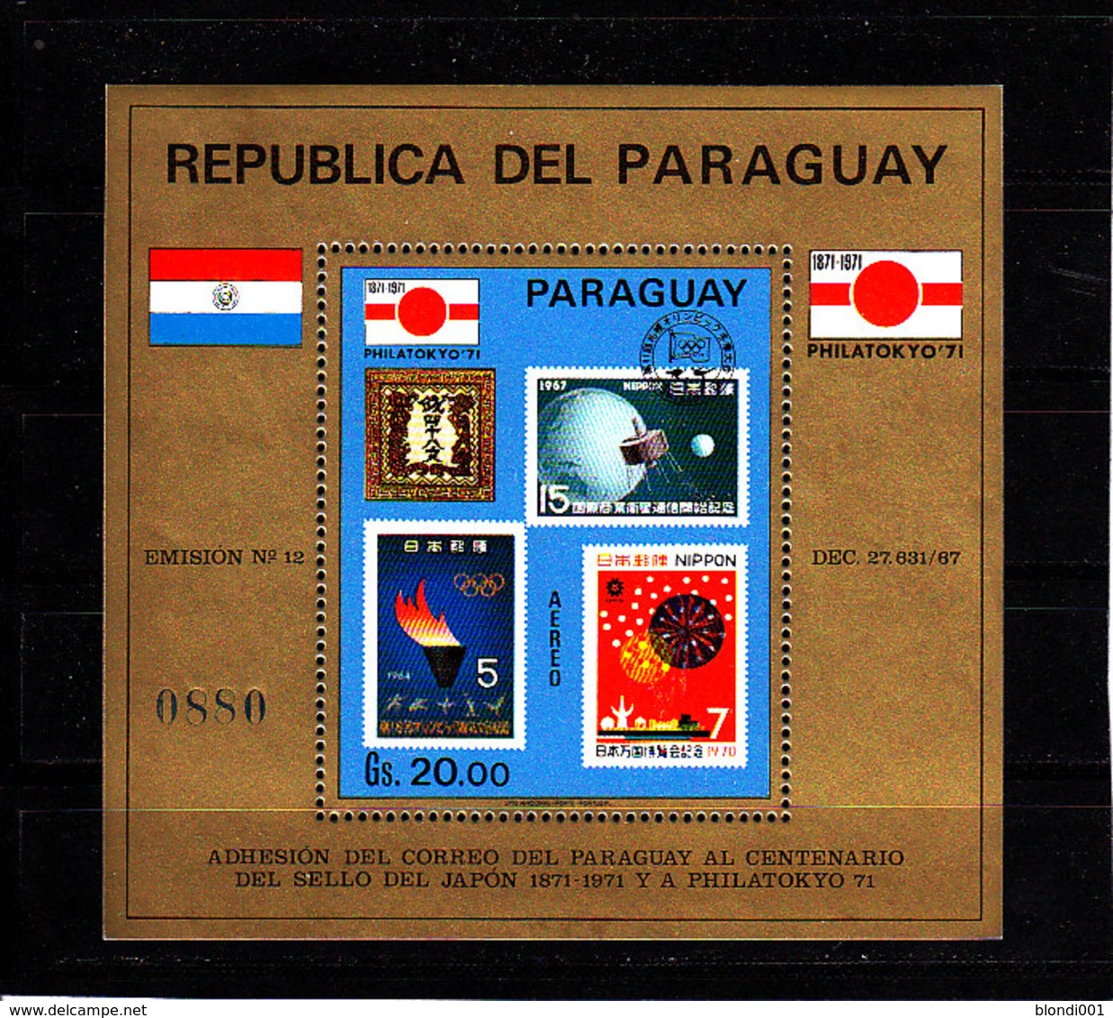 Olympics 1972 - SPACE - PARAGUAY - S/S MNH - Inverno1972: Sapporo