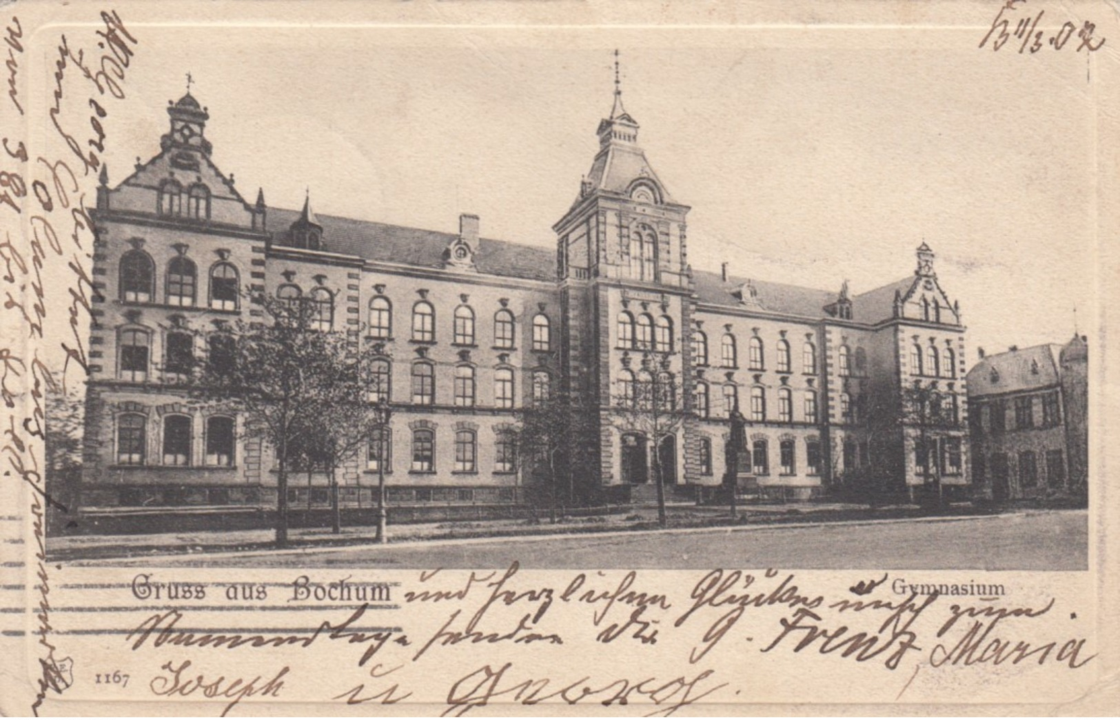 Gruss Aus BOCHUM , Germany , 1902 , Gymnasium - Bochum