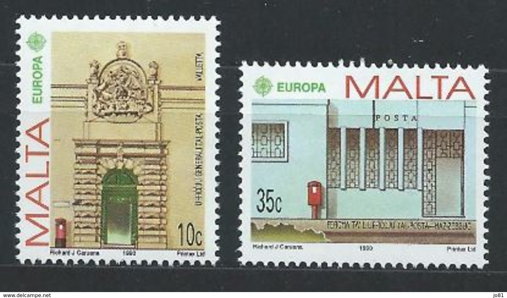 Malte YT 810-811 XX / MNH Europa 1990 Architecture - Malta