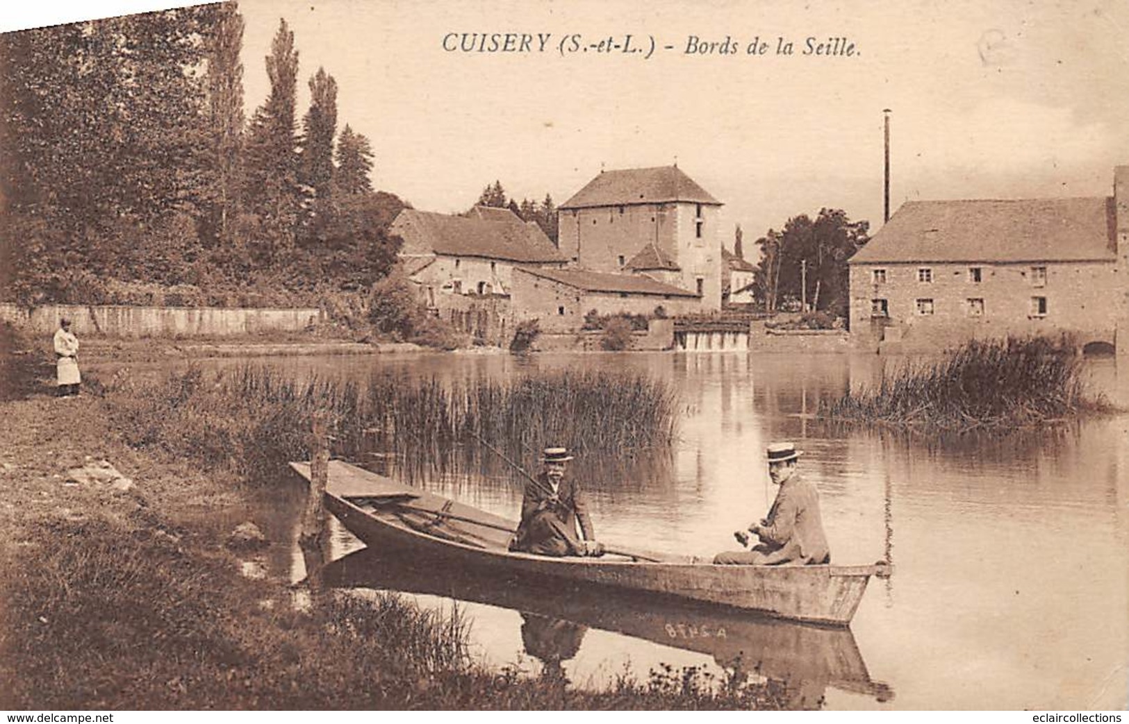 Cuisery         71        Bords De La Seille . Pêcheurs A La Ligne         ( Voir Scan) - Otros & Sin Clasificación