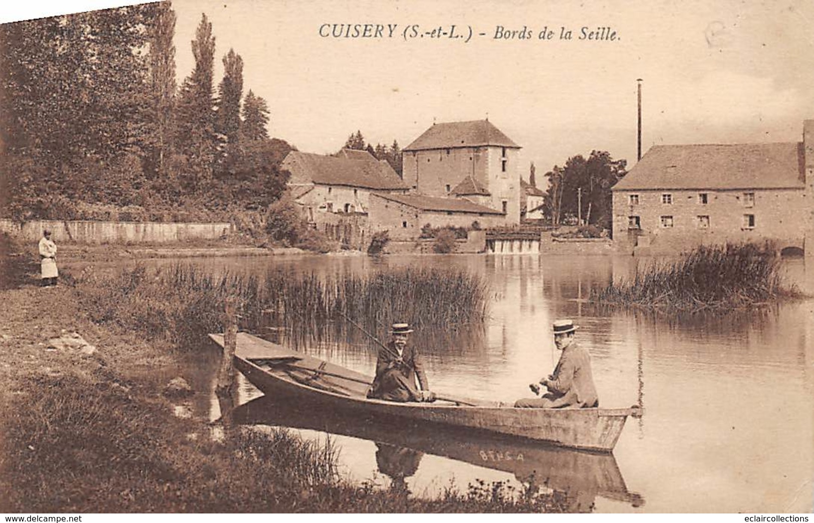 Cuisery         71        Bords De La Seille . Pêcheurs A La Ligne         ( Voir Scan) - Andere & Zonder Classificatie