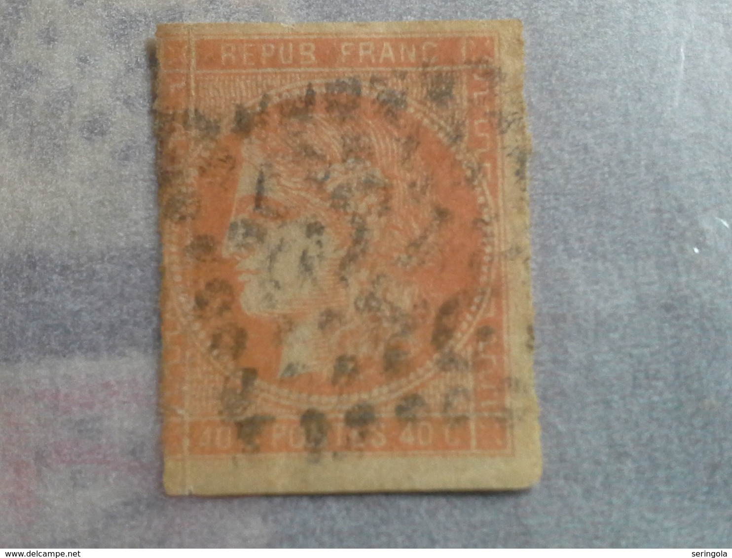 Nº48  Gouvernement Provisoire   40c.  Obl. - 1870 Bordeaux Printing