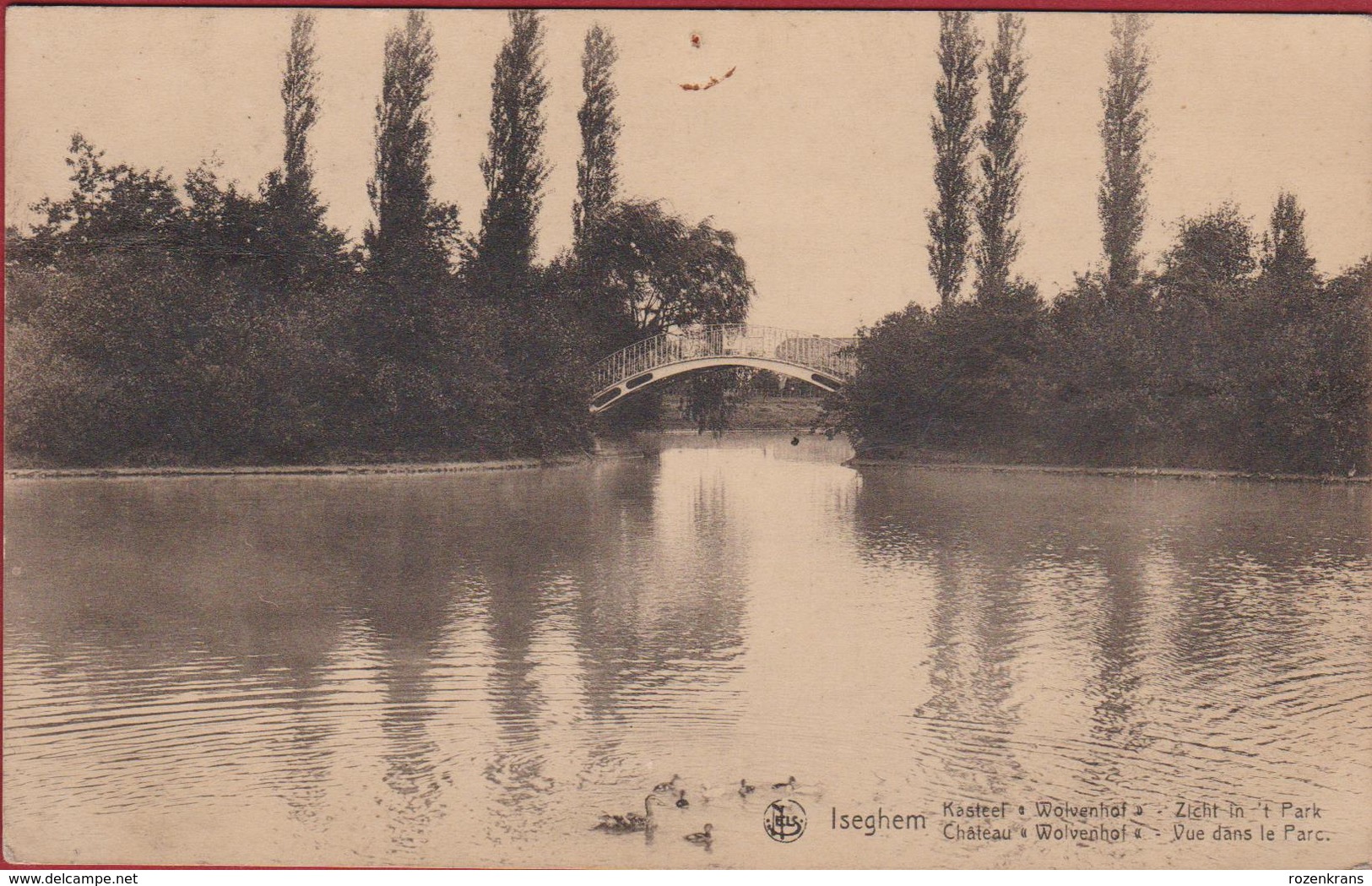 Izegem Iseghem Kasteel Chateau Wolvenof Zicht In 't Park Brug - Izegem