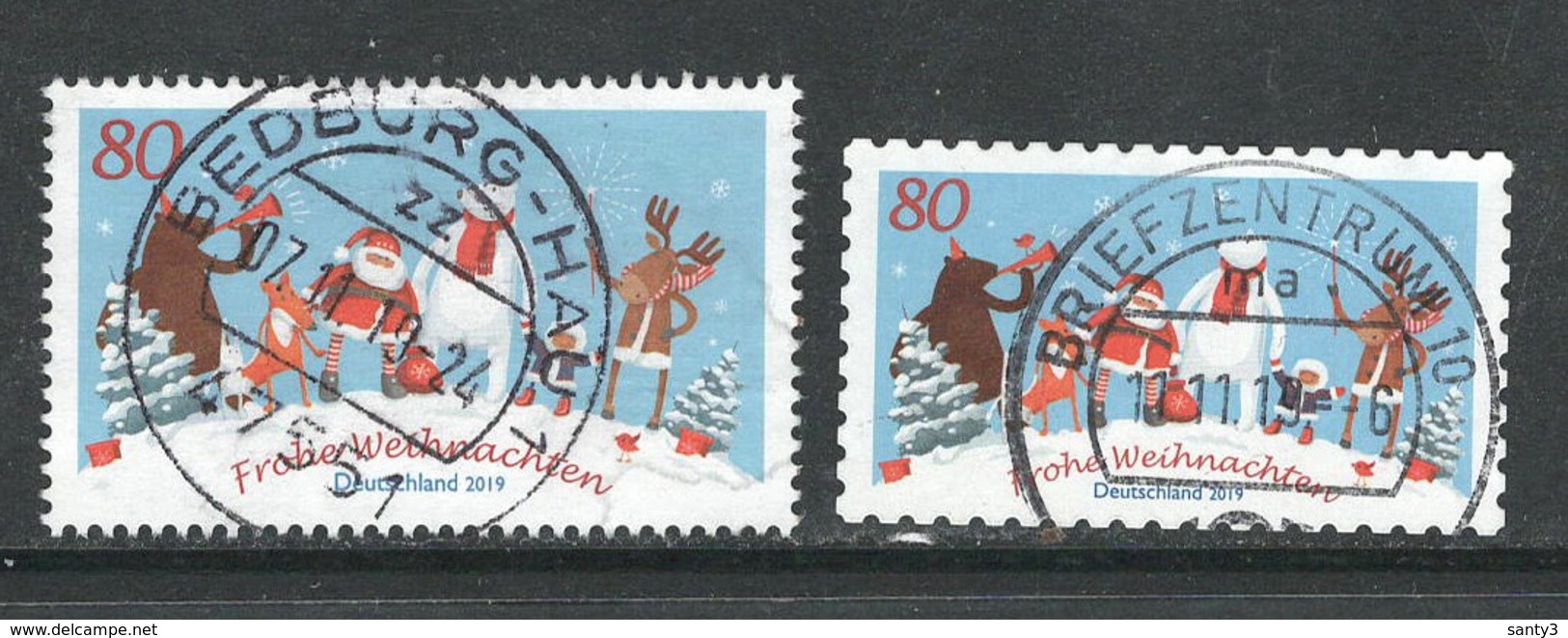 Duitsland, Mi 3504-05 Jaar 2019,  Kerstmis, Gewone Tanding + Zelfklevend,  Mooi Gestempeld, - Used Stamps