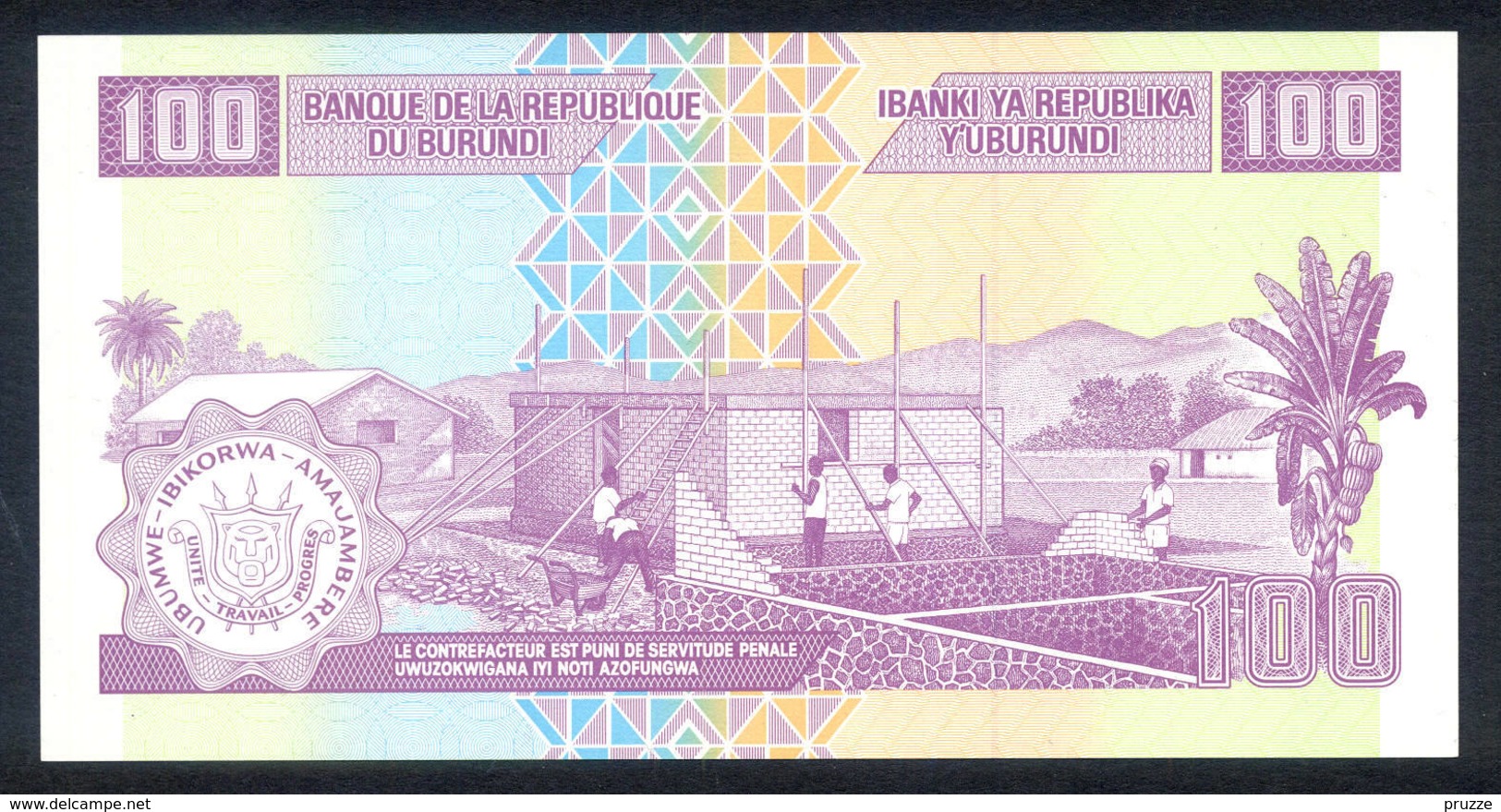 Burundi 2011, 100 Francs - UNC - MQ 868169 - Burundi