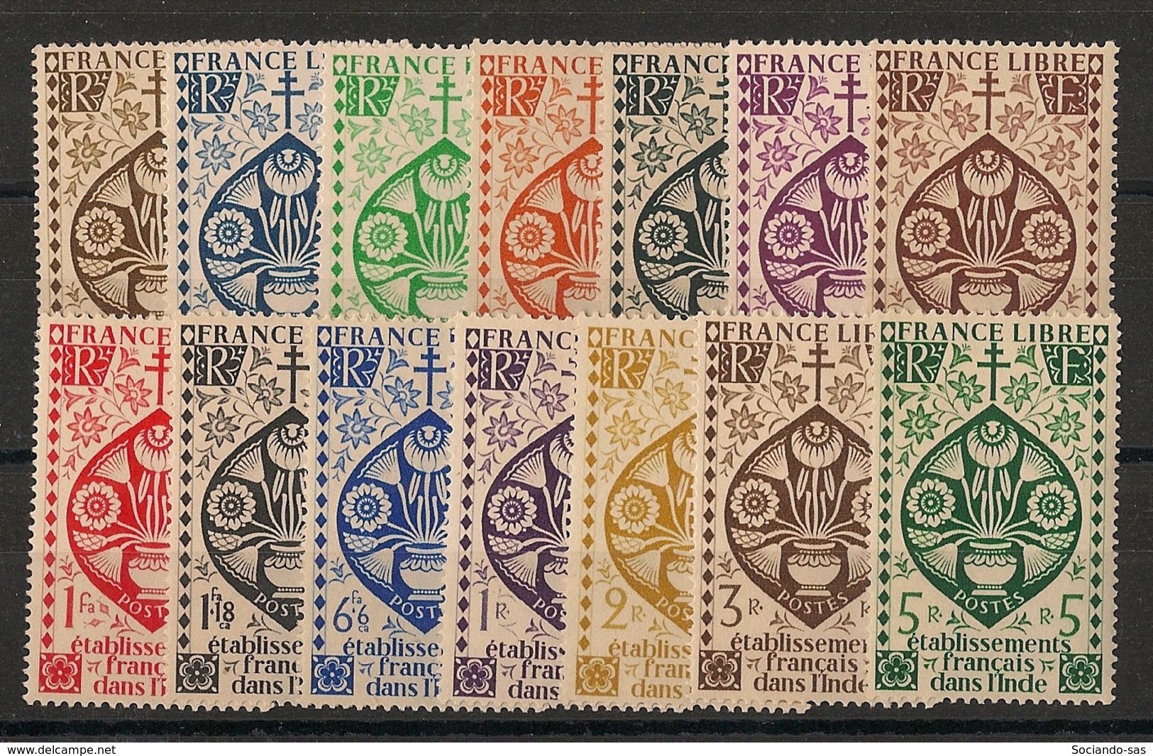 Inde - 1942 - N°Yv. 217 à 230 - Série Complète - Série De Londres - Neuf Luxe ** / MNH / Postfrisch - Unused Stamps