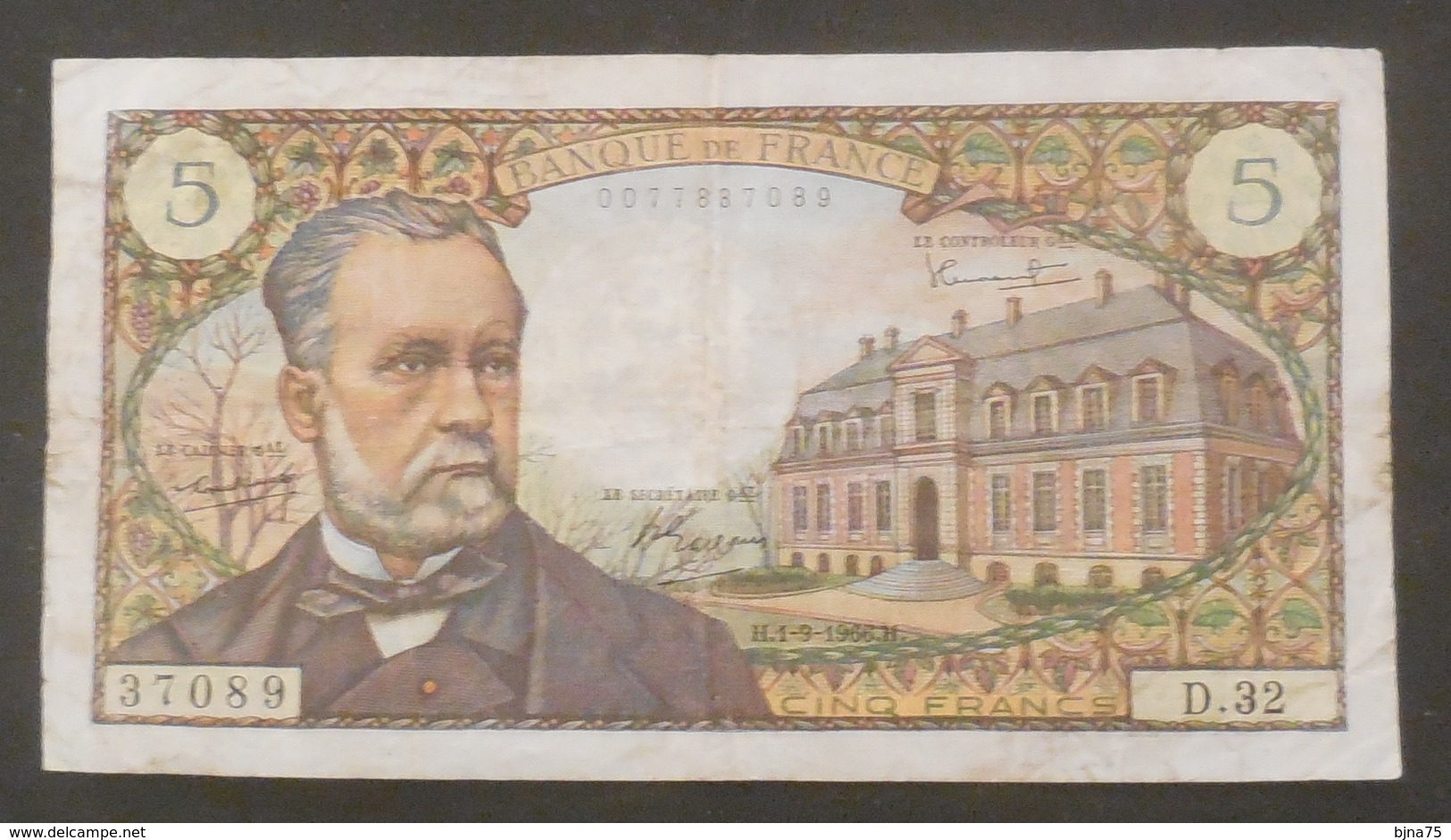 BILLET  FRANCE  Francs De 1966  -   TTB Fin  -  Pas De Trou Central Ni De Trou D'épingle   / PASTEUR - 5 F 1966-1970 ''Pasteur''