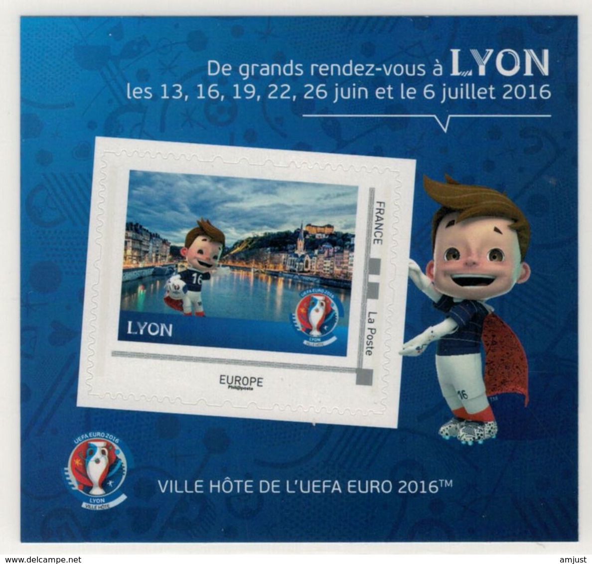 Mini Collector De 2016 Avec Timbre Adhésif "LYON - UEFA EURO 2016 - Collectors