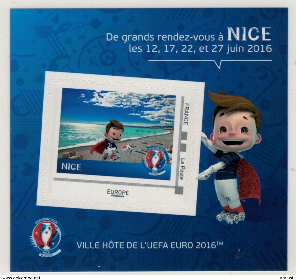 Mini Collector De 2016 Avec Timbre Adhésif "NICE - UEFA EURO 2016 - Collectors
