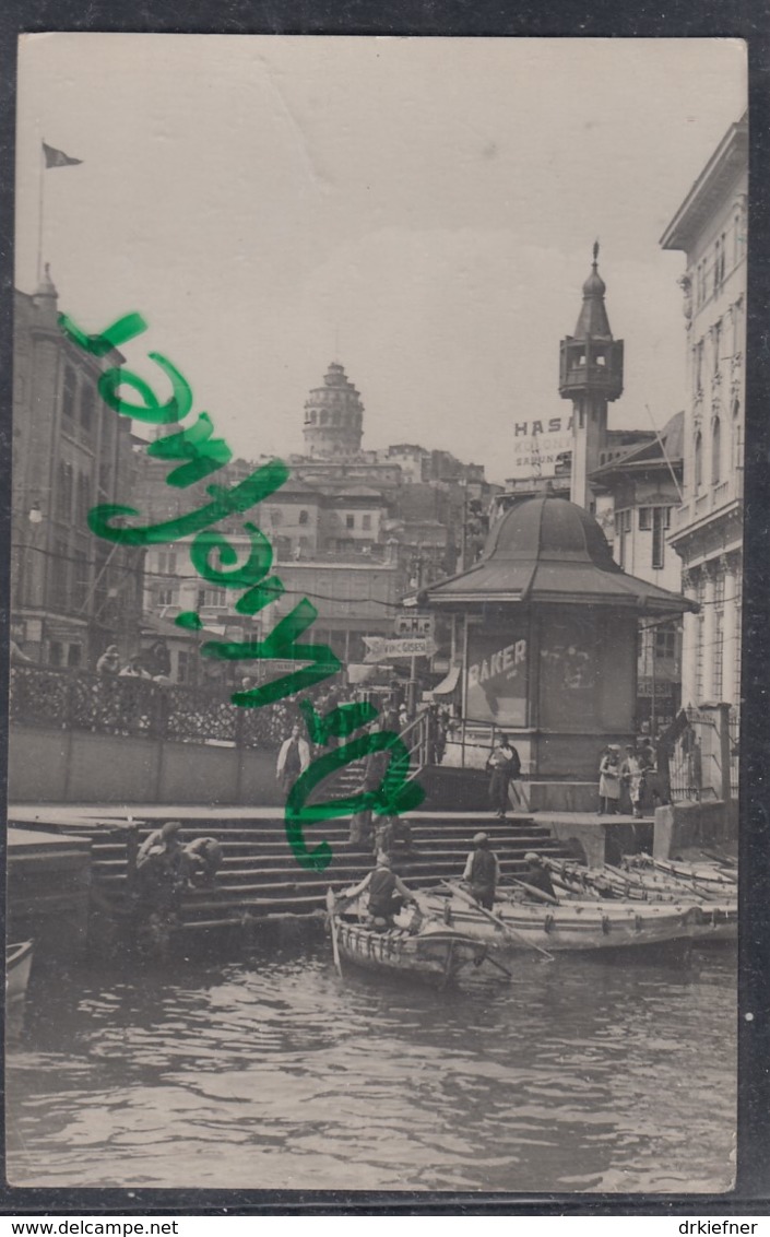 TÜRKEI  ISTANBUL (Konstantinopel), Blick Von Der Galata-Brücke Auf Den Galata-Turm, Foto Um 1930 - Türkei