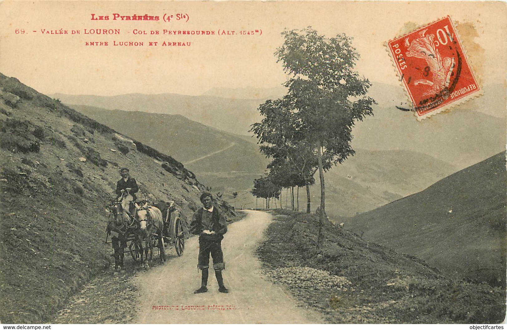 VALLEE DE LOURON. Col De Peyresourde. Entre Luchon Et  Arreau Trés Bel Attelage. TBE    (scan Recto-verso) FRCR00022 P - Autres & Non Classés