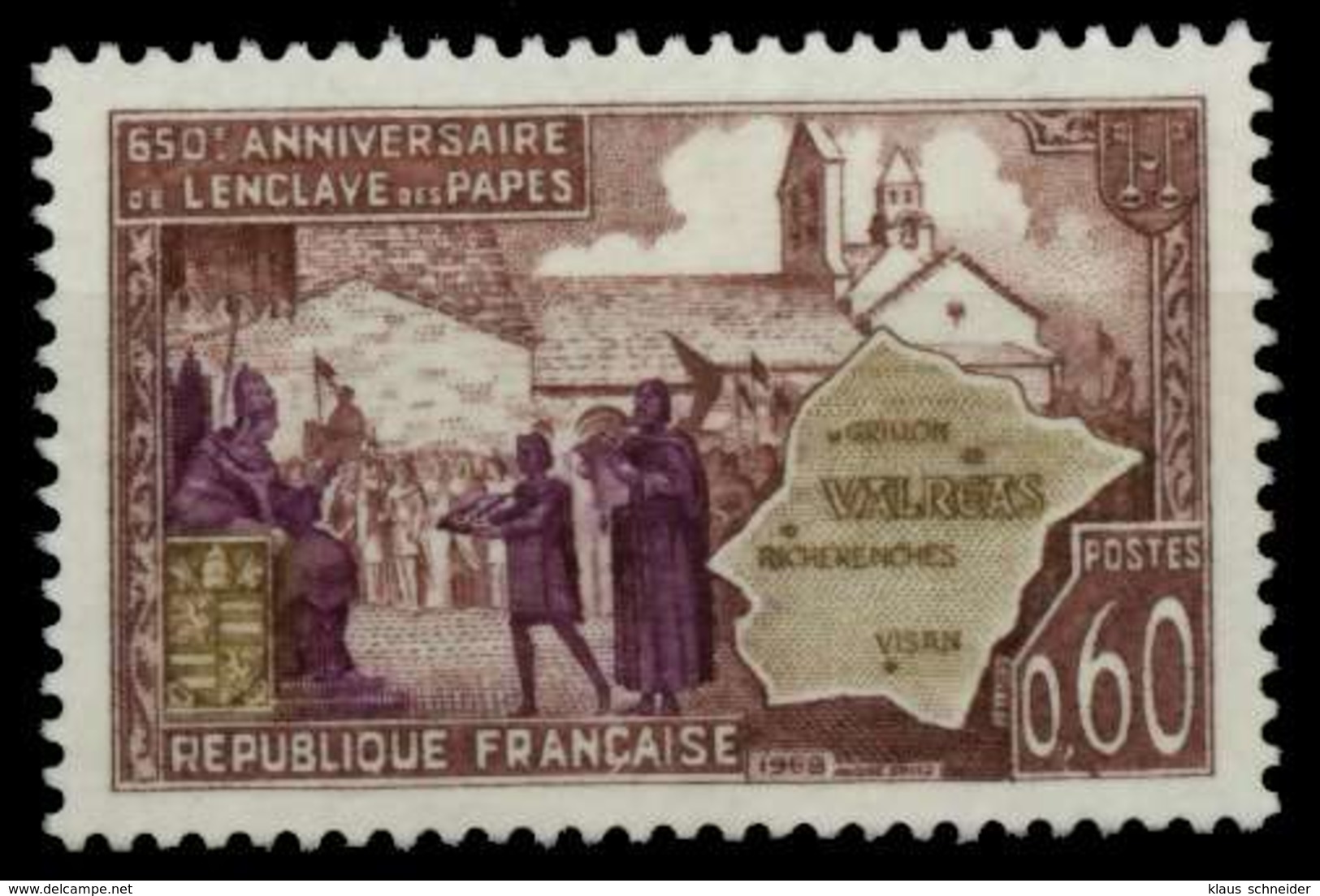 FRANKREICH 1968 Nr 1627 Postfrisch X88D07A - Unused Stamps