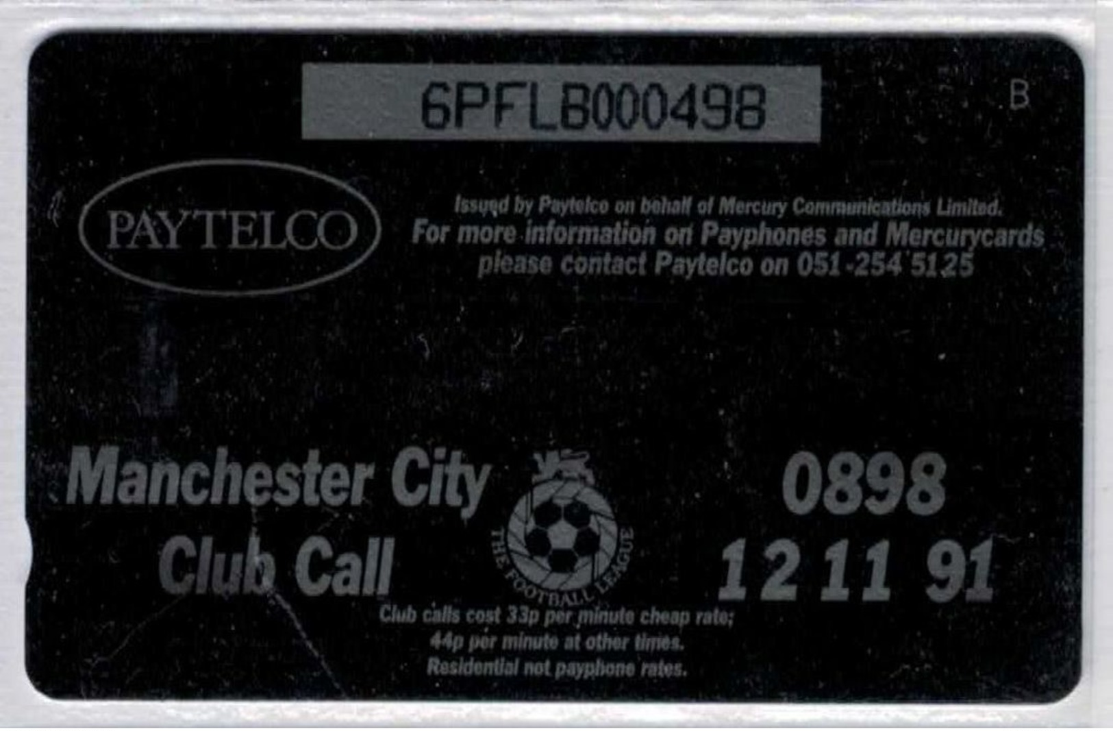 Mercury - PYF032A, GPT Manchester City Logo Overprint, %546 Ex - TBE - Voir Scans - [ 4] Mercury Communications & Paytelco