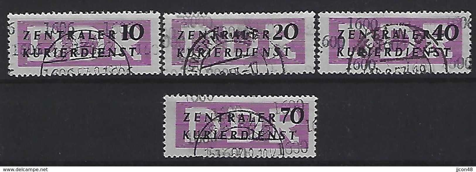 Germany (DDR) 1957 Dienstmarken Fur Den ZKD (o) Mi.10-13 - Other & Unclassified