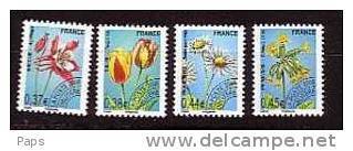 2008-PREO N°253/256** FLEURS - 1989-2008