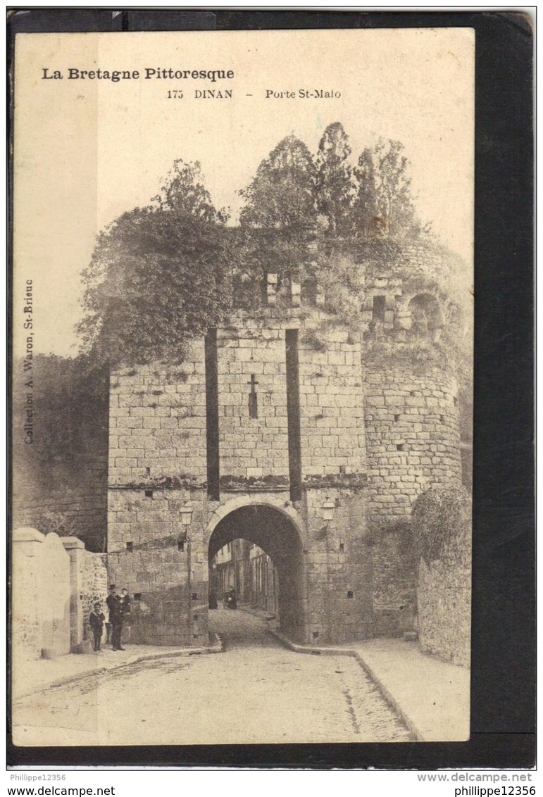 2248 . DINAN  .  PORTE ST MALO  . 2   SCANS . ANIMEE - Dinan