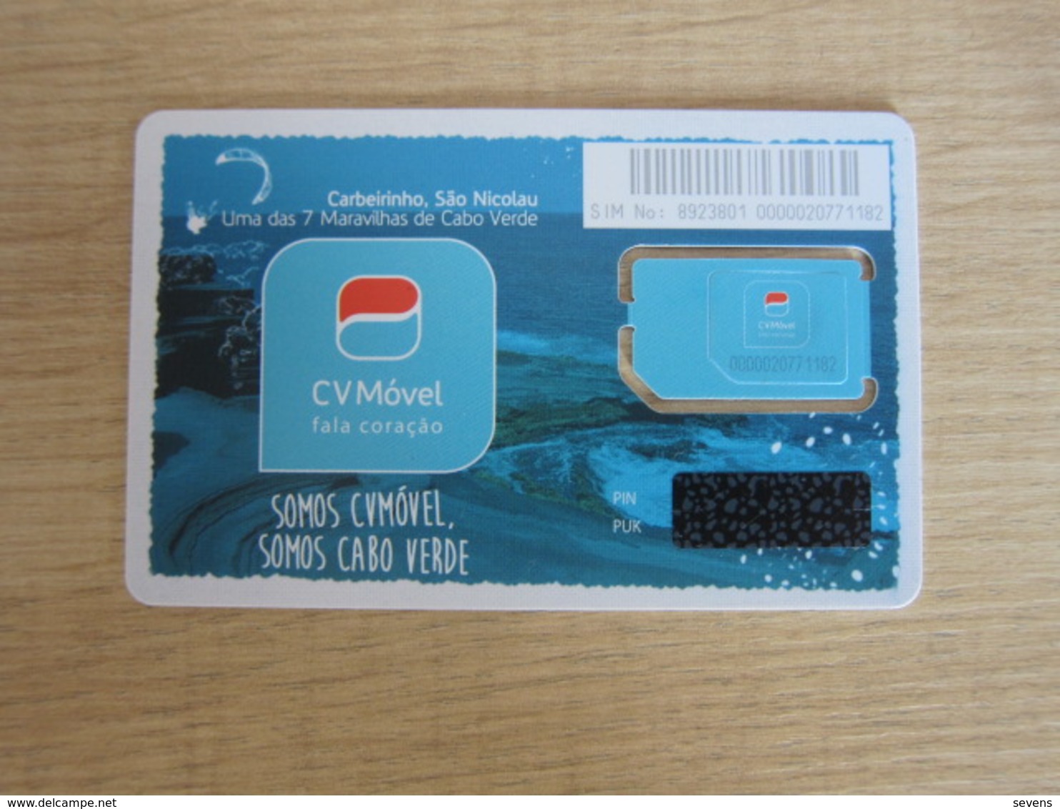 CVMOVEL GSM SIM Card,Carbeirihnho Cave, Fixed Chip - Kaapverdische Eilanden