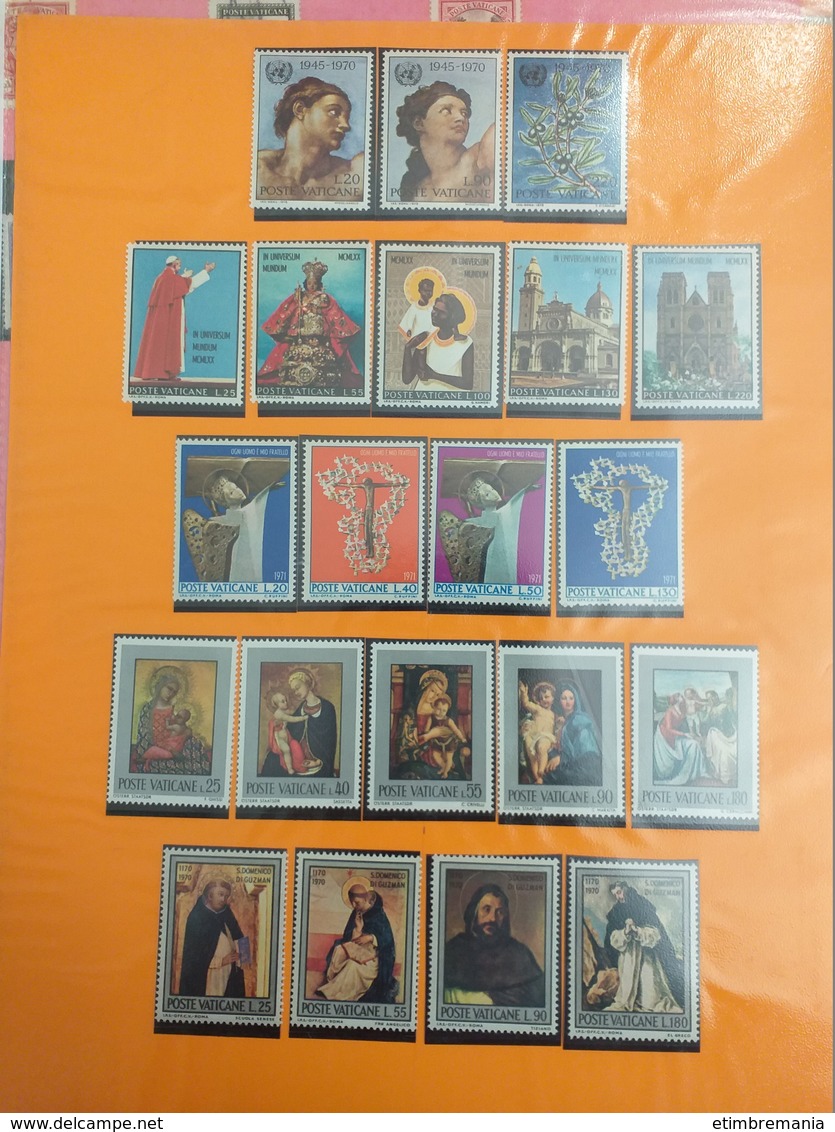 LOT N° 1158 VATICAN collection sur page d'albums pratiquement tous neufs **