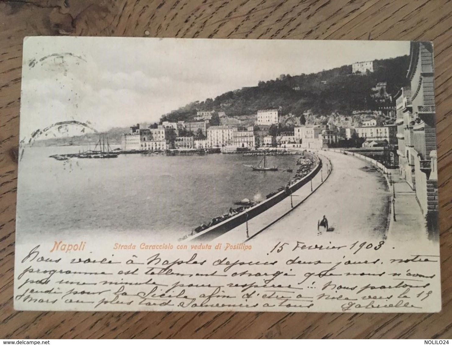 CPA, NAPOLI - STRADA Caracciolo Con Veduta Di Posillipo, écrite En 1903, Timbre, éd Ctini, Napoli, Bon état - Napoli