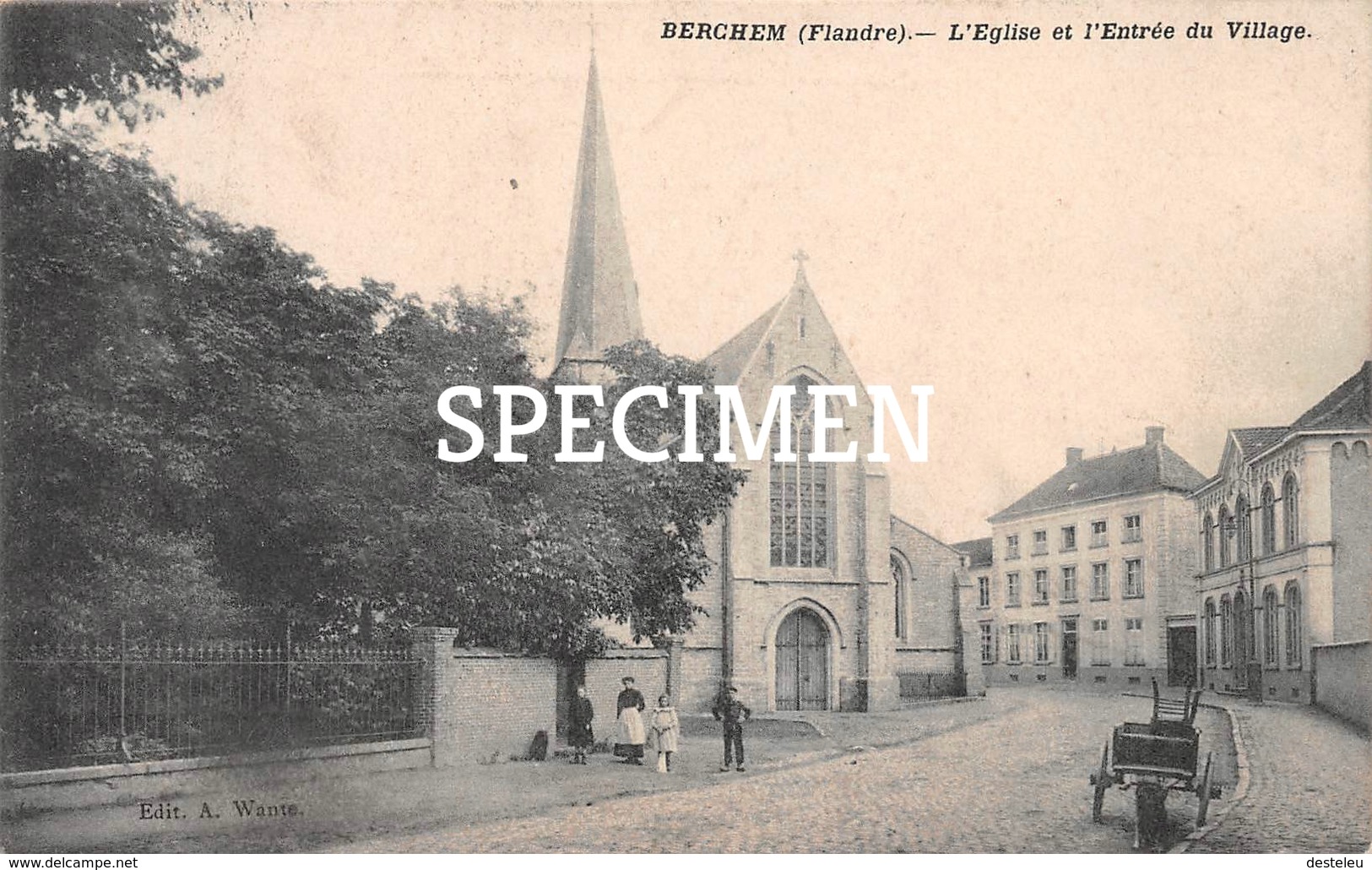 L'Eglise Et L'Entrée Du Village - Berchem - Kluisbergen