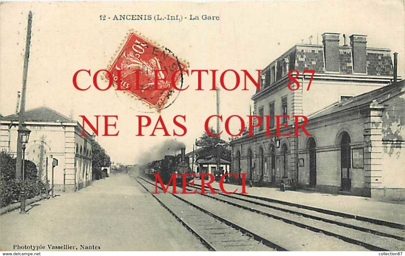 44 ☺♦♦ ANCENIS - GARE Avec TRAIN - BAHN - BAHNHOF -  Edition Vasselier N° 12 - Ancenis